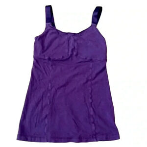 Lululemon Wide Strap Tank built-in bra removable pads/adjustable Straps-Purple 4